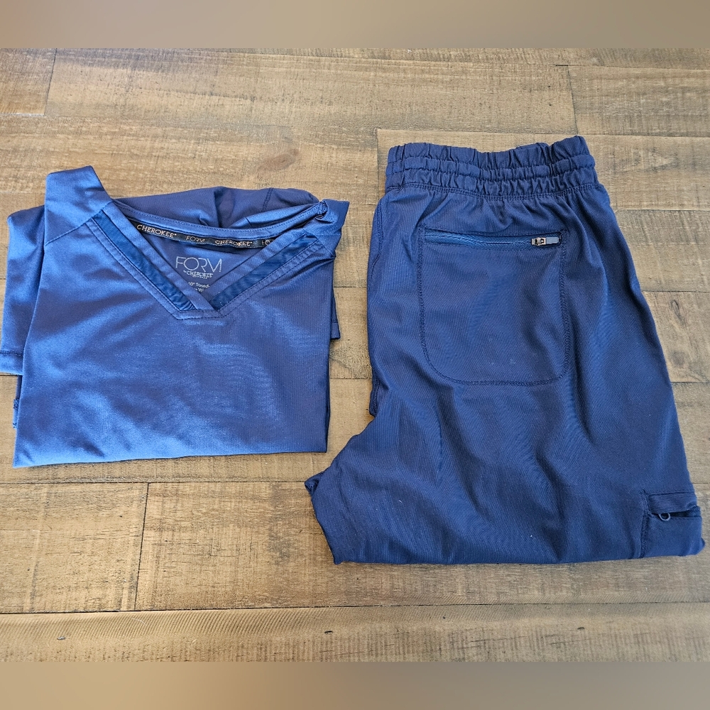 Cherokee Form Scrub Set Navy M Medium Women's Nursing Scrubs